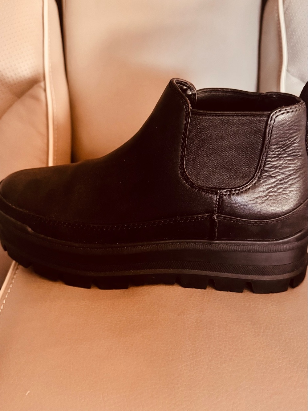 UGG Women's Black Platform Chelsea Boot